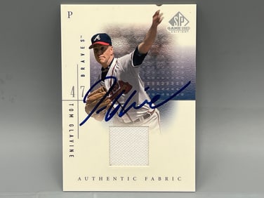 2001 Upper Deck SP Game Used Edition Tom Glavine Game Worn Jersey Relic W/ In Person Signed Auto -
