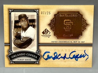 2005 Upper Deck SP Legendary Cuts Orlando Cepeda Auto #07/25