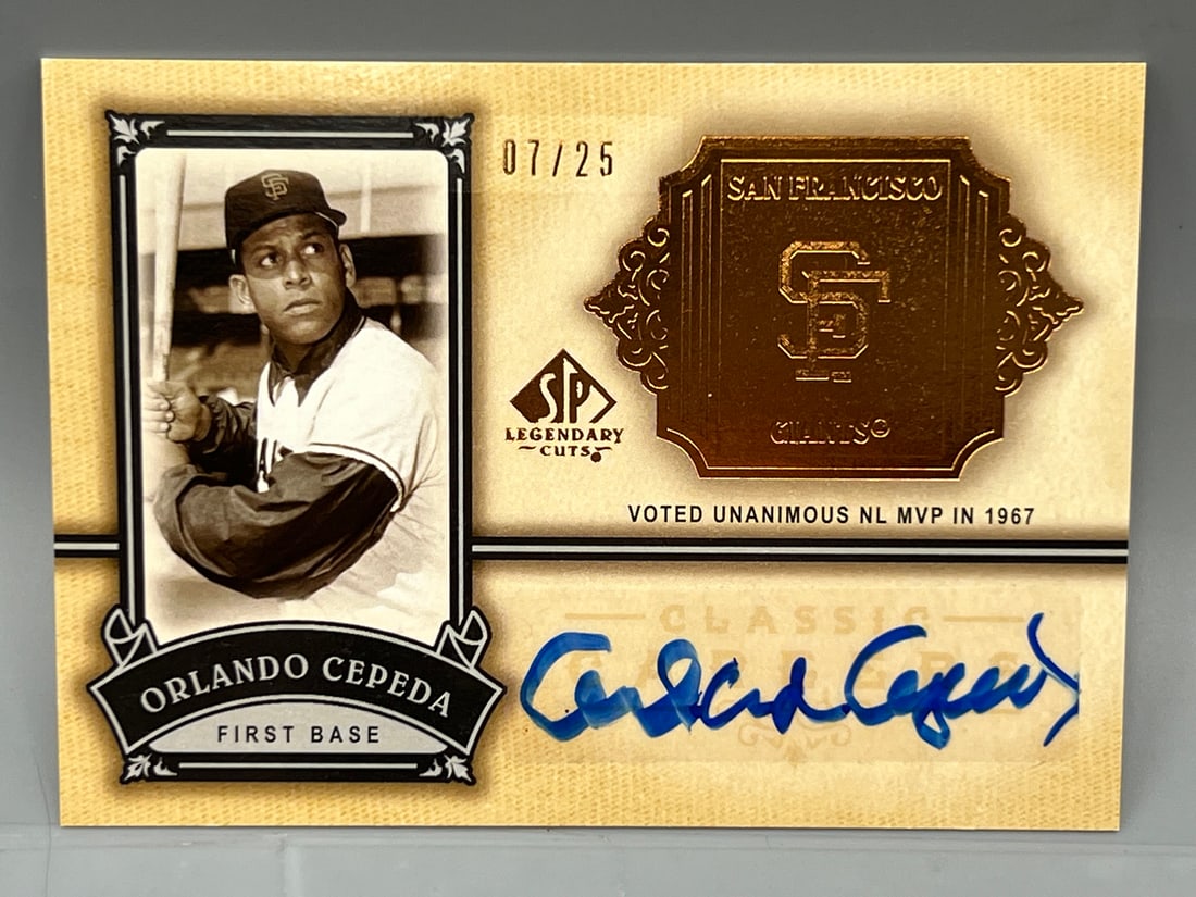 2005 Upper Deck SP Legendary Cuts Orlando Cepeda Auto #07/25 (1 of 2)