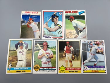 Lot of (7) Assorted 1970's Topps & Hostess Baseball Star Player Cards - Varying Conditions - Robin
