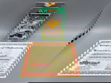 1975 Topps Ray Fosse Topps Vault Memorabilia #1/1 W/ Sealed Case & COA