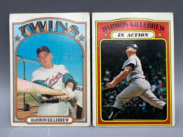 1972 Topps Harmon Killebrew #51 & In Action #52
