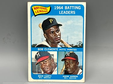 1965 Topps NL Batting Leaders Clemente/Carty/Aaron #2