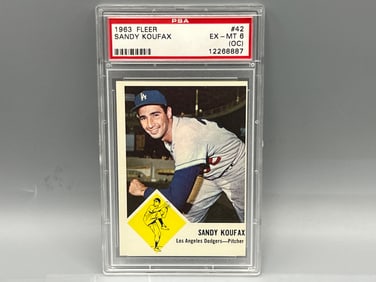 1963 Fleer Sandy Koufax #42 PSA EX-MT 6 (OC)