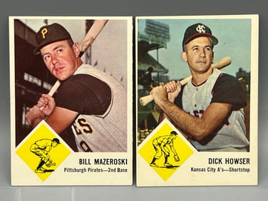 1963 Fleer Bill Mazeroski #59 & Dick Howser #15