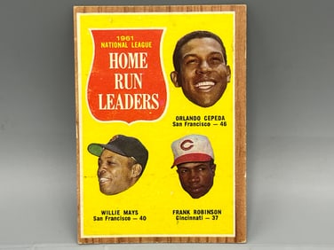 1962 Topps NL Home Run Leaders Cepeda/Mays/Robinson #54