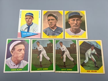 Lot of (7) 1960 & 1961 Fleer Baseball's Greats Star Player Cards - Varying Conditions