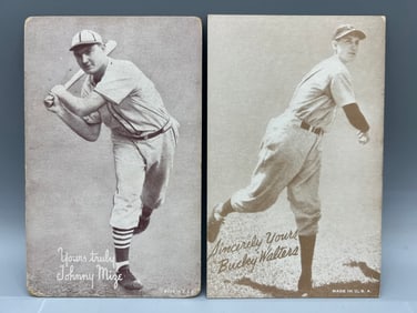 1947-66 Exhibits Salutations Johnny Mize & Bucky Walters