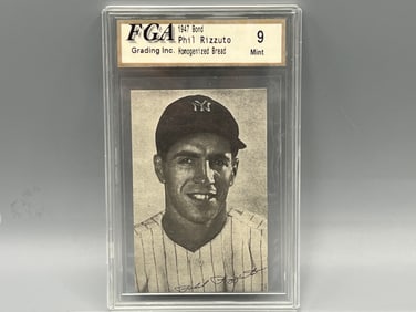 Circa 1947-1949 Phil Rizzuto Bond Bread FGA Slabbed - Square Corner Version