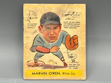 1938 Goudey Heads Up Marvin Owen #287