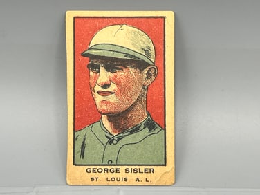 1921 W551 George Sisler Strip Card