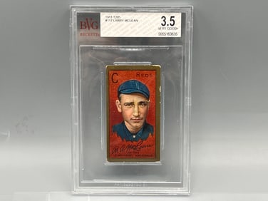 1911 T205 Gold Border Larry McLean Sweet Caporal Back BVG VG+ 3.5