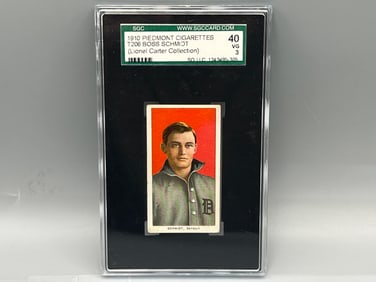 1909-11 T206 Boss Schmidt Piedmont Back SGC VG 3 - Lionel Carter Collection