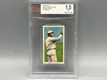 1909-11 T206 John McGraw Finger In Air Piedmont Back BVG Fair 1.5
