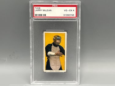 1909-11 T206 Larry McLean Sweet Caporal Back PSA VG-EX 4