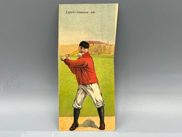 1911 T201 Mecca Double Folder Nap Lajoie & Fred Falkenberg - Trimmed/Factory Miscut