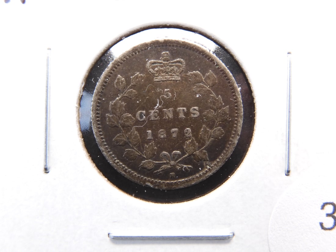 1872-H Canada 5 Cents. (1 of 3)