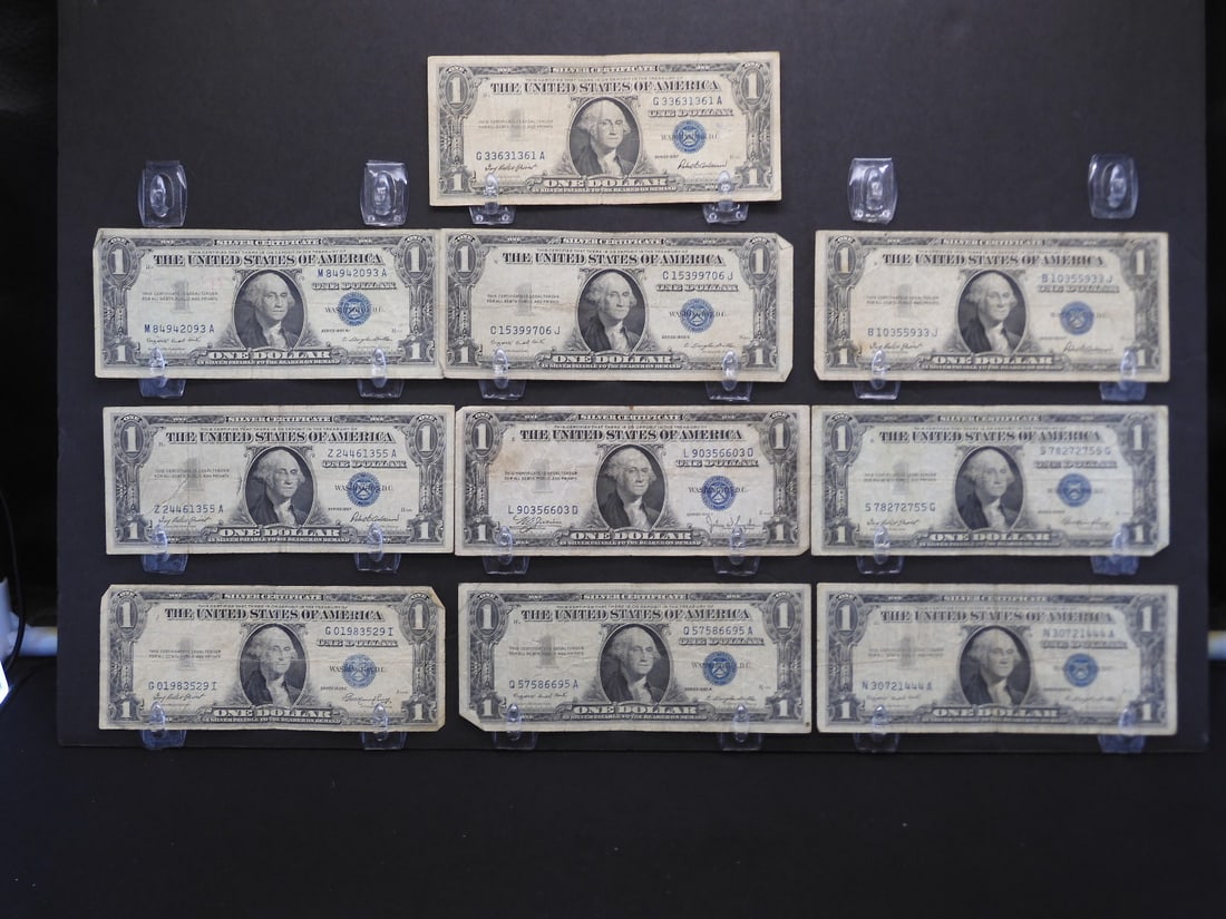 10 - $1 Silver Certs.  Circ. (1 of 7)