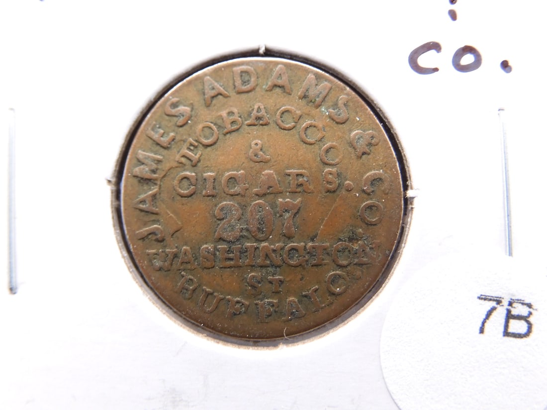 1863 Civil War Token.  James Adams & Co. Buffalo, New York Token. (1 of 3)
