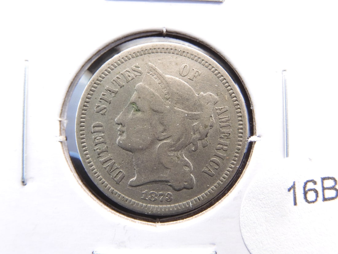1873 Three Cent Nickel. (1 of 3)