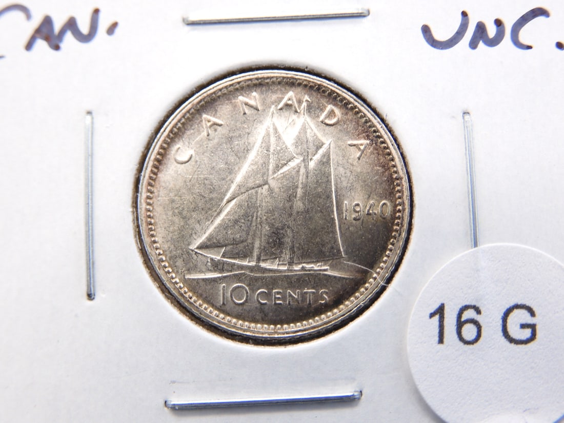 1940 Canada 10 Cents.  UNC. (1 of 3)