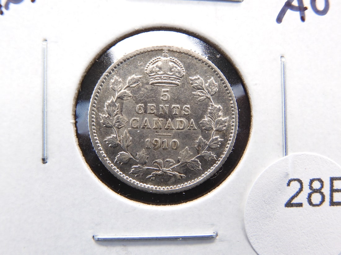 1910 Canada 5 Cents. AU. (1 of 3)