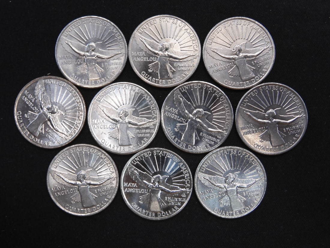 10 2022-D Uncirculated Maya Angelou Quarters: 10 2022-D Uncirculated Maya Angelou Quarters