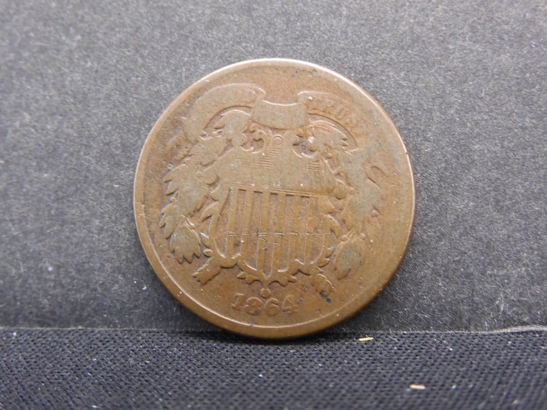 1864 Two Cent piece. VG. (1 of 2)