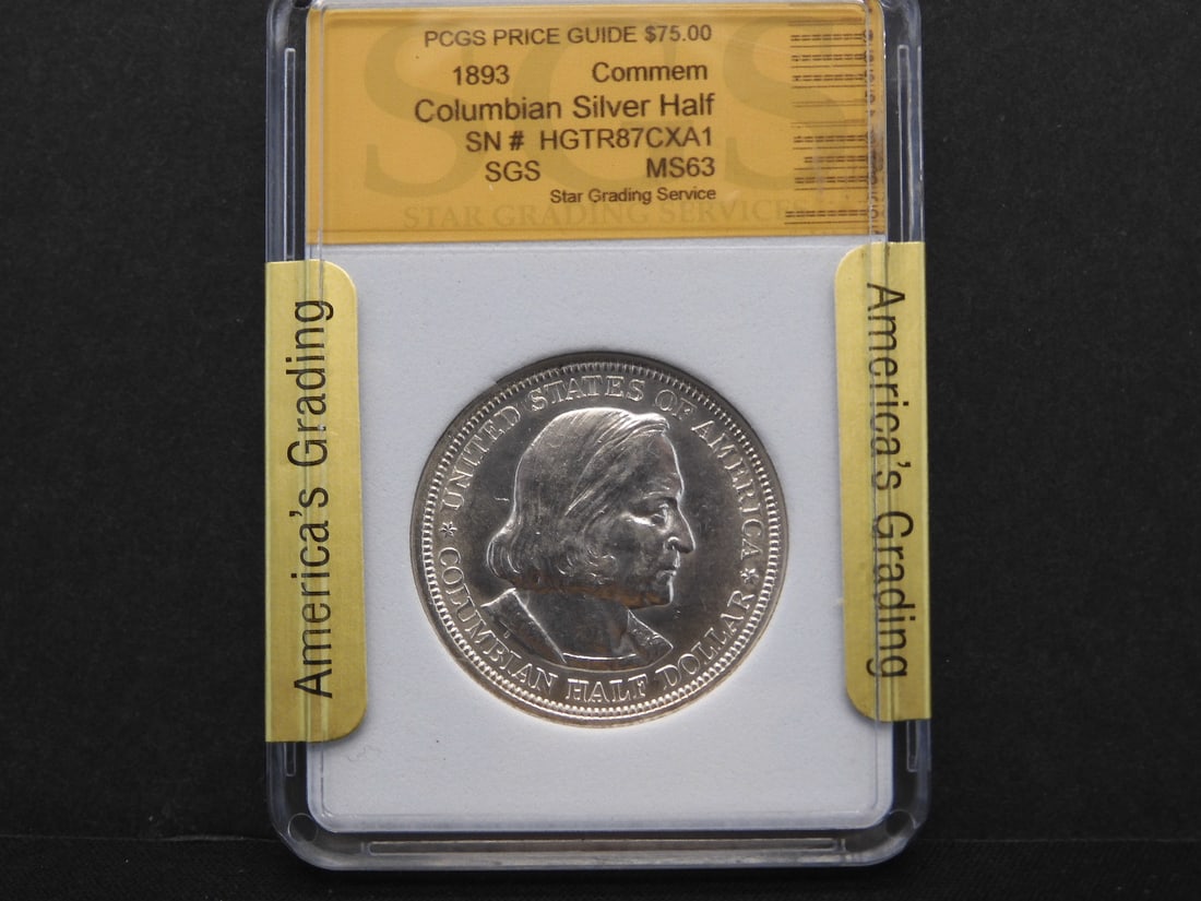 1893 Columbian Exposition Half Dollar SGS Slabbed MS63 (1 of 3)