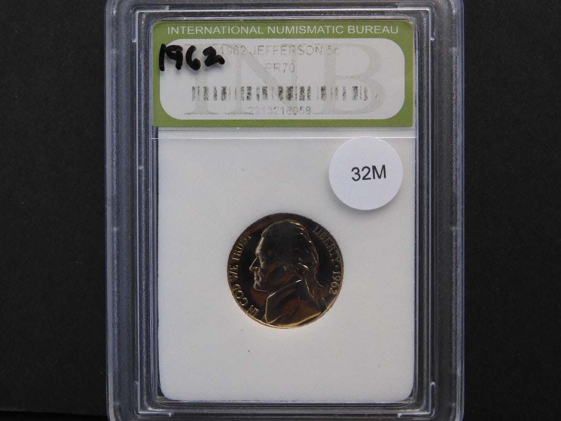 1962 Jefferson Nickel INB Slabbed PR70 (1 of 3)