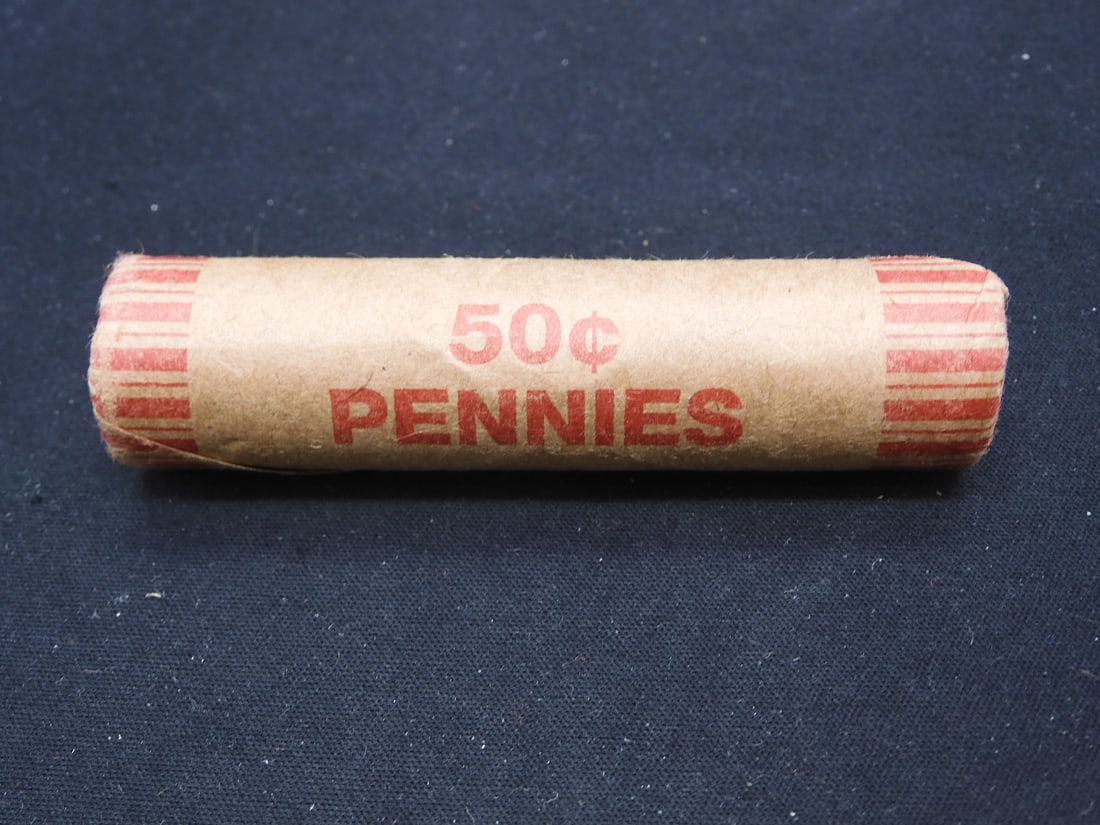 Mixed Roll of Unsearched Indian Head + Wheat Cents (1 of 3)