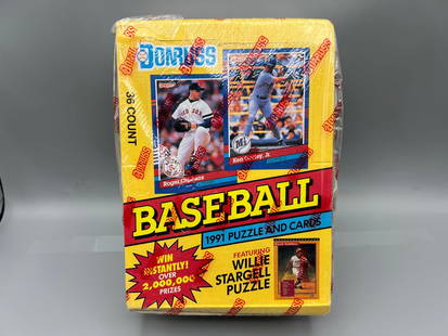 1991 Donruss Baseball Sealed Wax Box: 1991 Donruss Baseball Sealed Wax Box