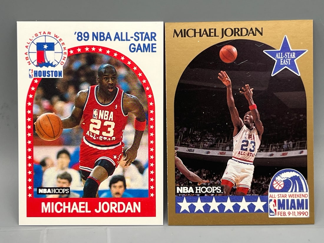 1989 Hoops Michael Jordan All Star #21 & 1990 Michael Jordan All Star #5 (1 of 2)