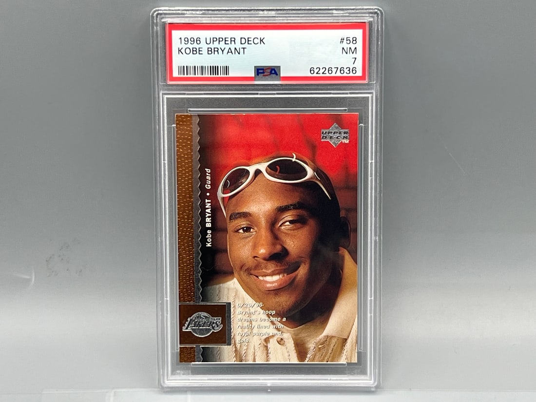 1996 Upper Deck Kobe Bryant RC #58 PSA NM 7 (1 of 2)