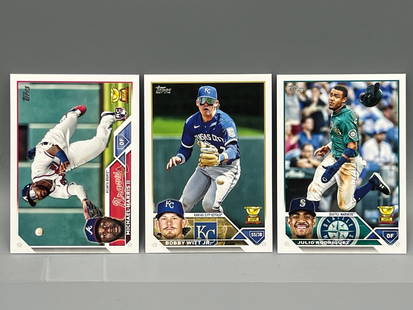 2023 Topps Lot of 3 - Michael Harris II RC, Julio Rodriguez, Bobby Witt: 2023 Topps Lot of 3 - Michael Harris II RC, Julio Rodriguez, Bobby Witt