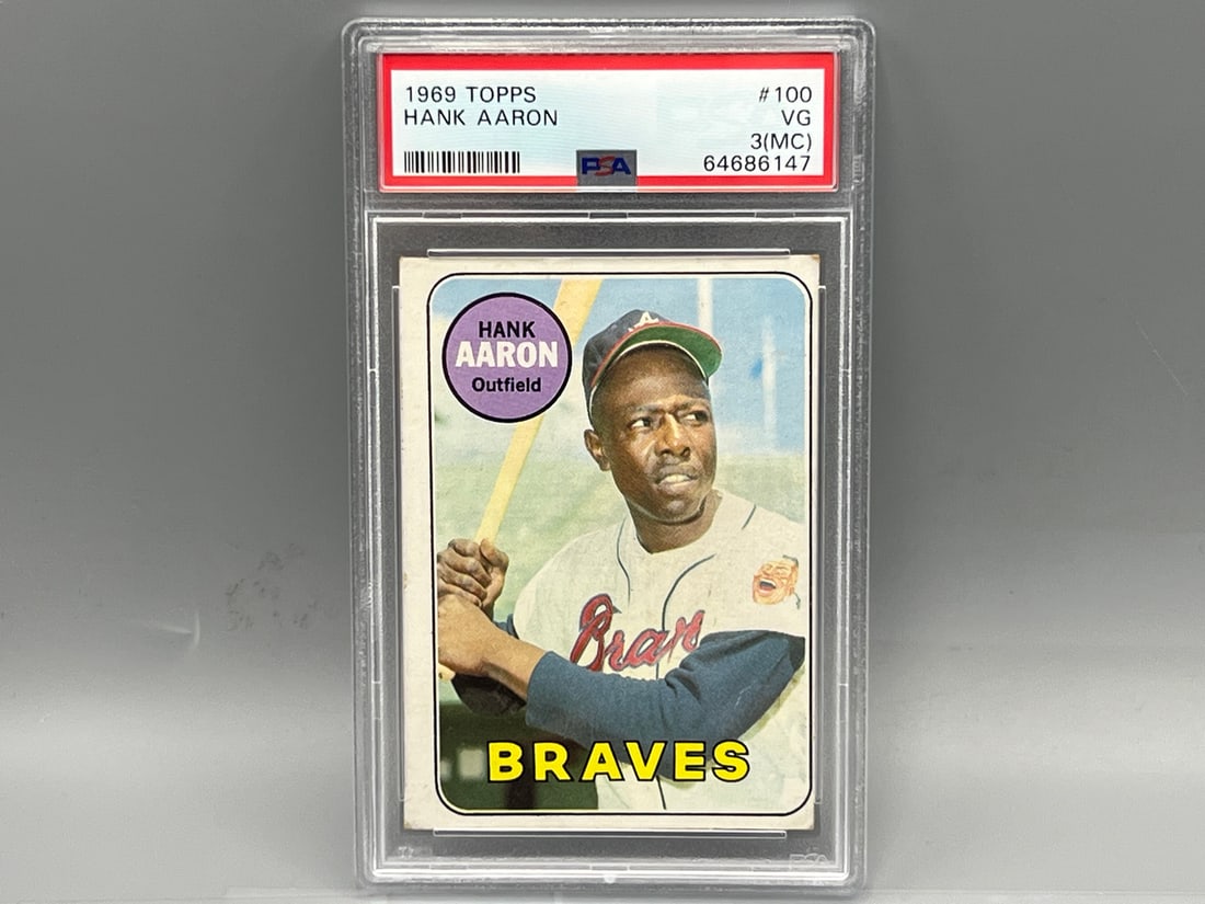 1969 Topps Hank Aaron #100 PSA VG 3 (MC) (1 of 2)