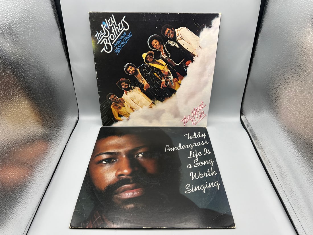 1975 The Isley Brothers The Heat Is On & 1978 Teddy Pendergrass Life Is A Song Worth Singing Vinyl (1 of 7)