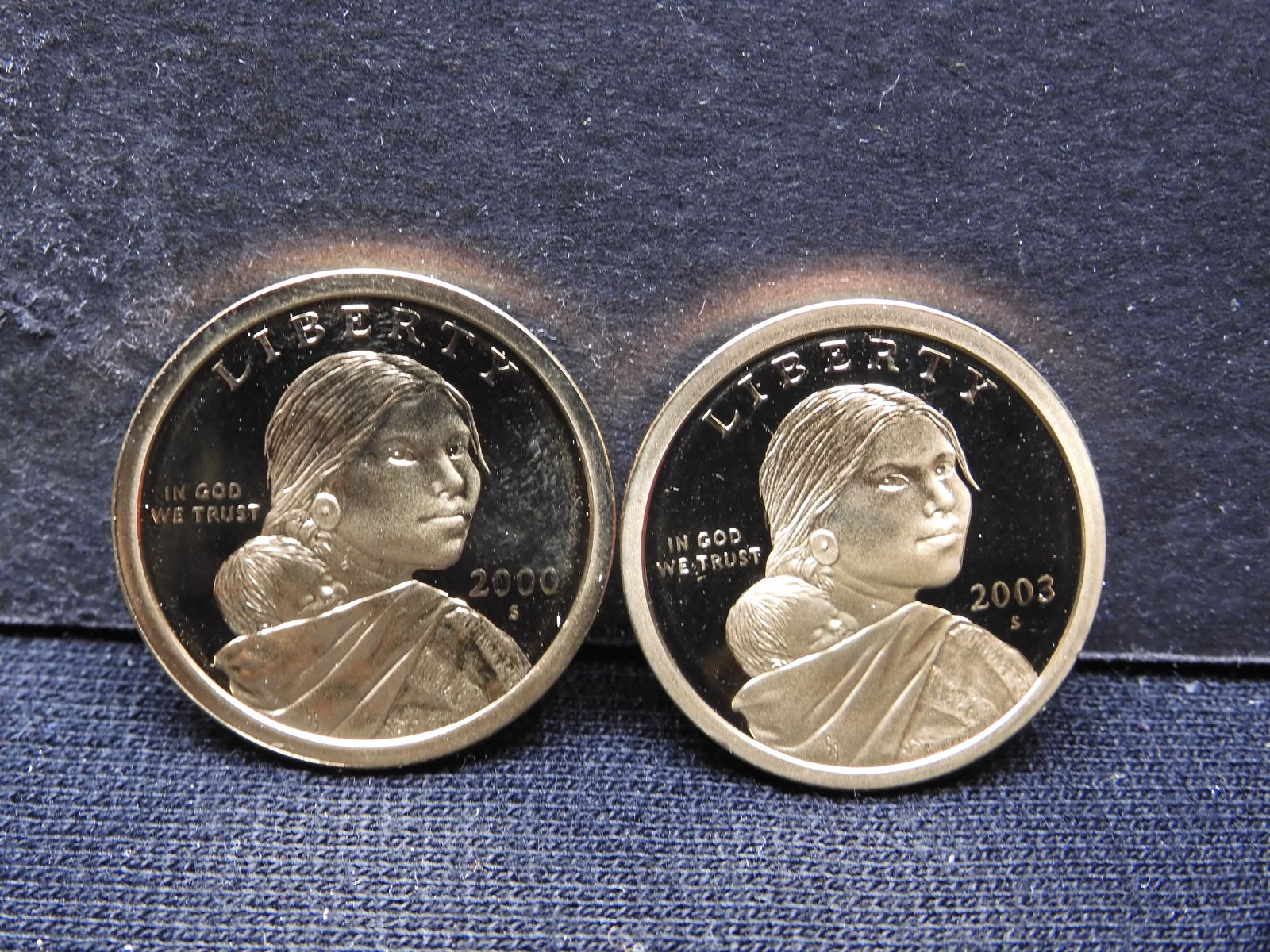 2-Coin Sacagawea Dollars - 2003-S Proof DCAM  PR69 and 2000-S Proof CAM PR68 (1 of 3)