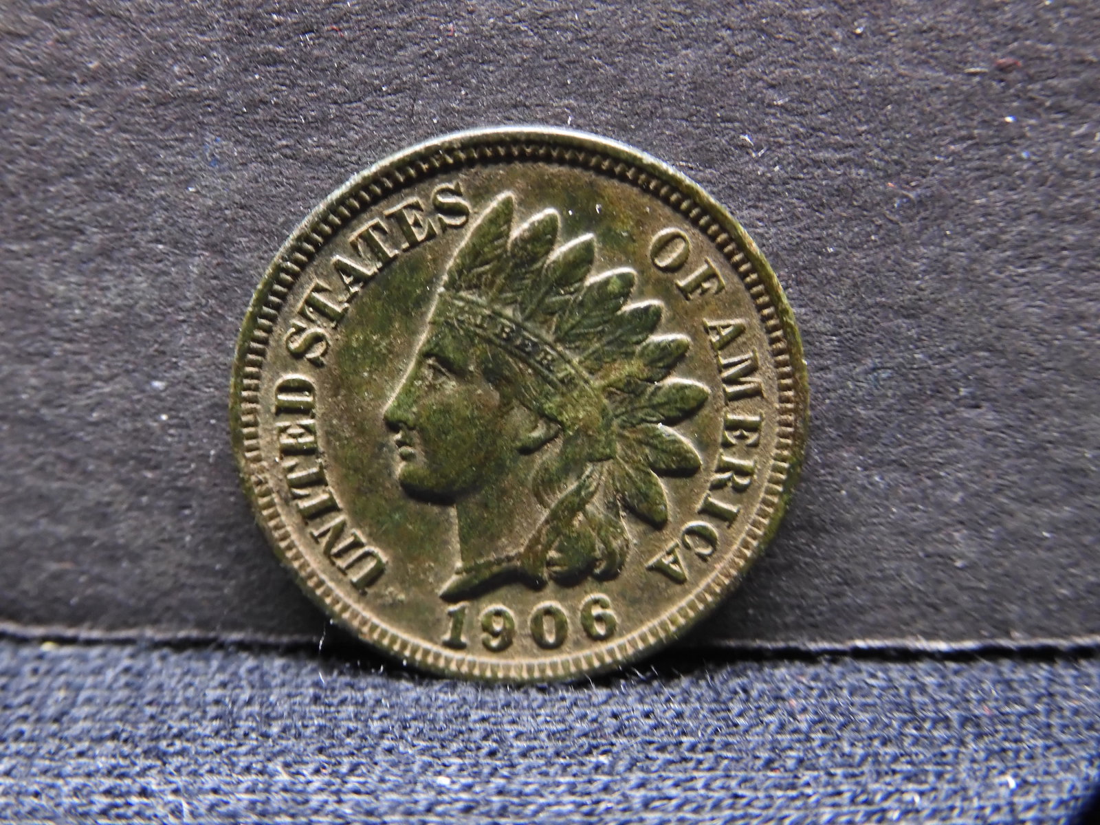 1906 Indian Head Cent, Full Liberty + Diamonds (1 of 2)