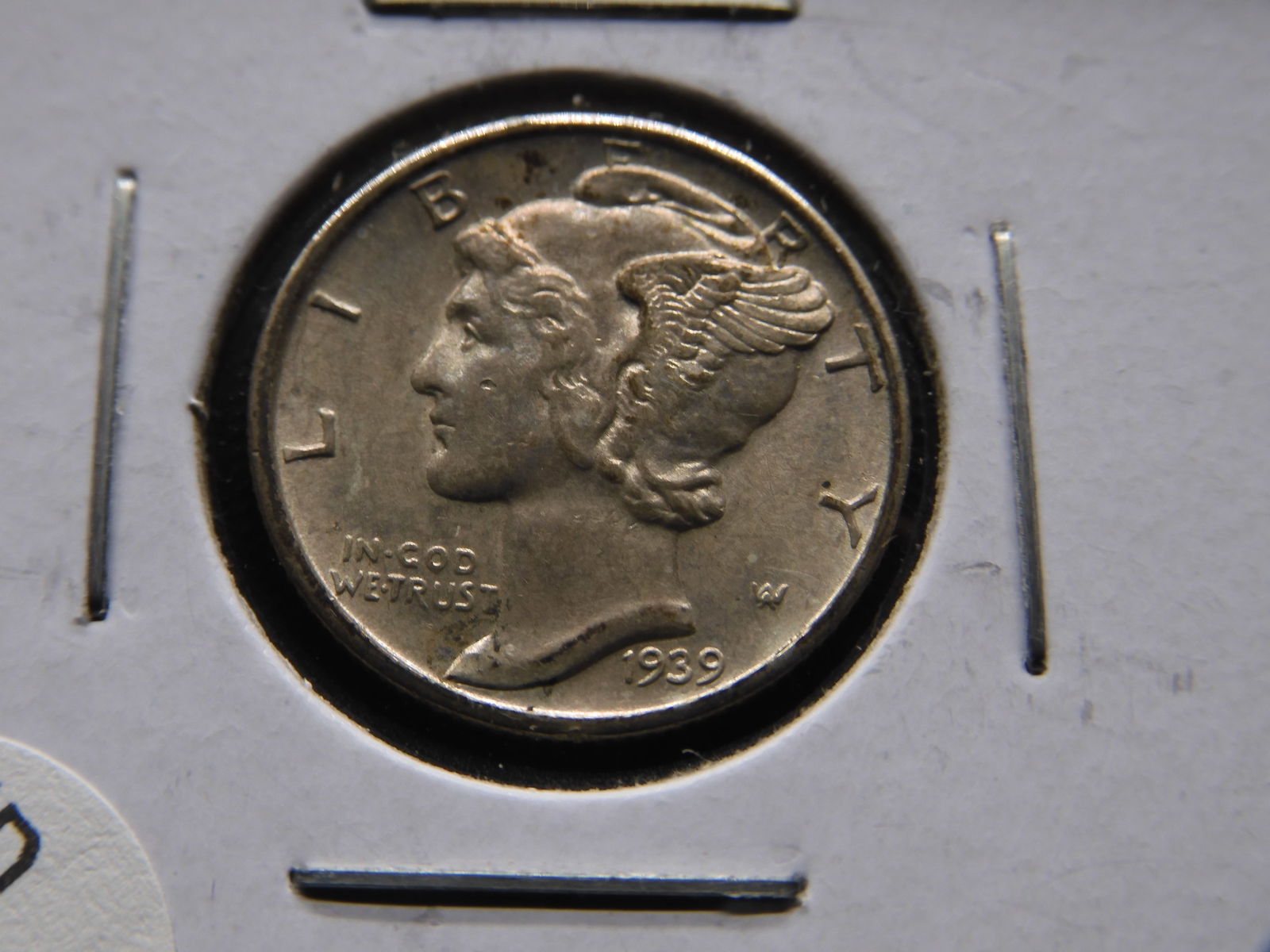 1939-D Mercury Dime. 90% Silver. UNC (1 of 3)