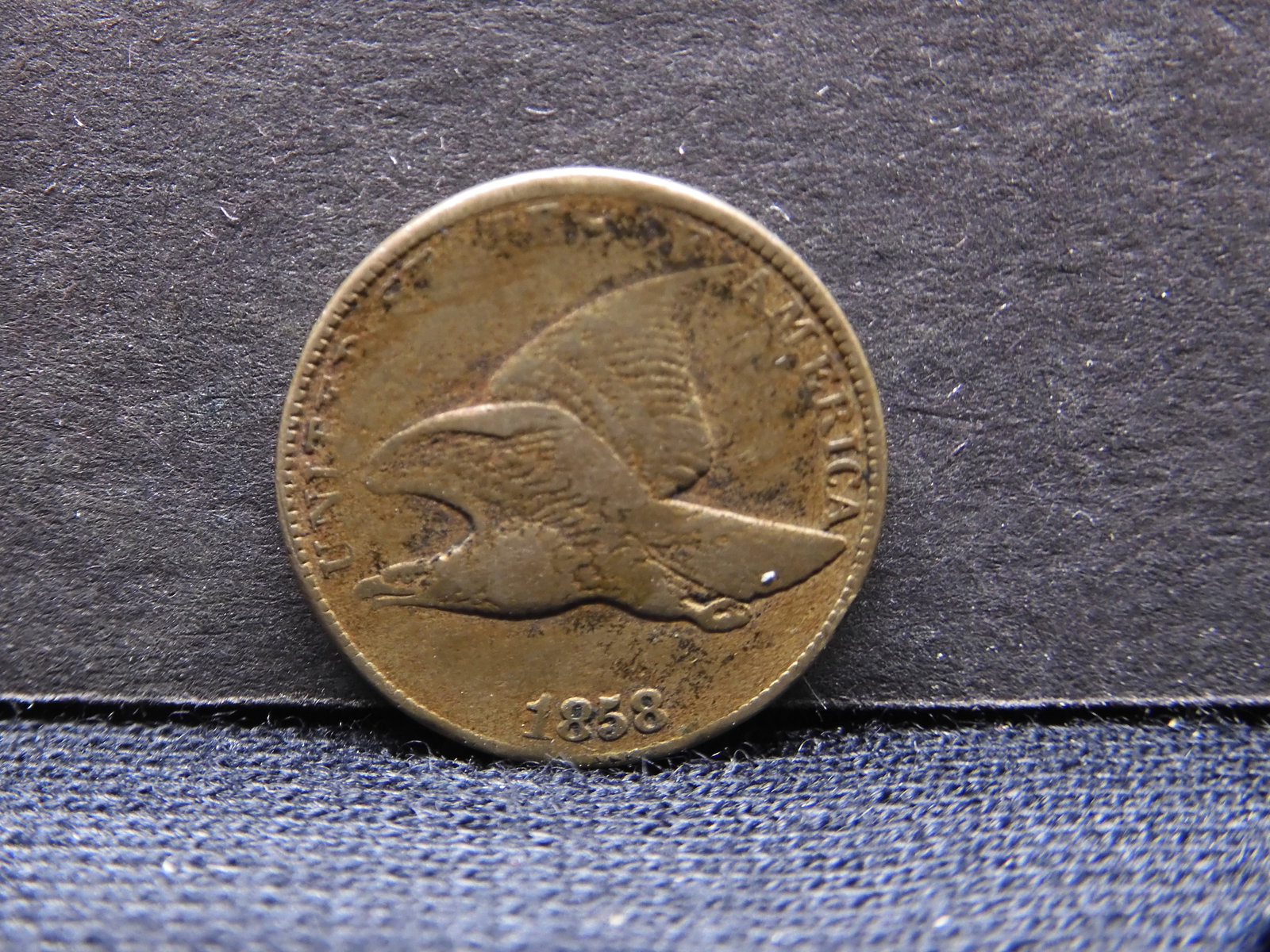 1858-LL U.S. Flying Eagle Cent.  Desirable Type Coin. (1 of 2)