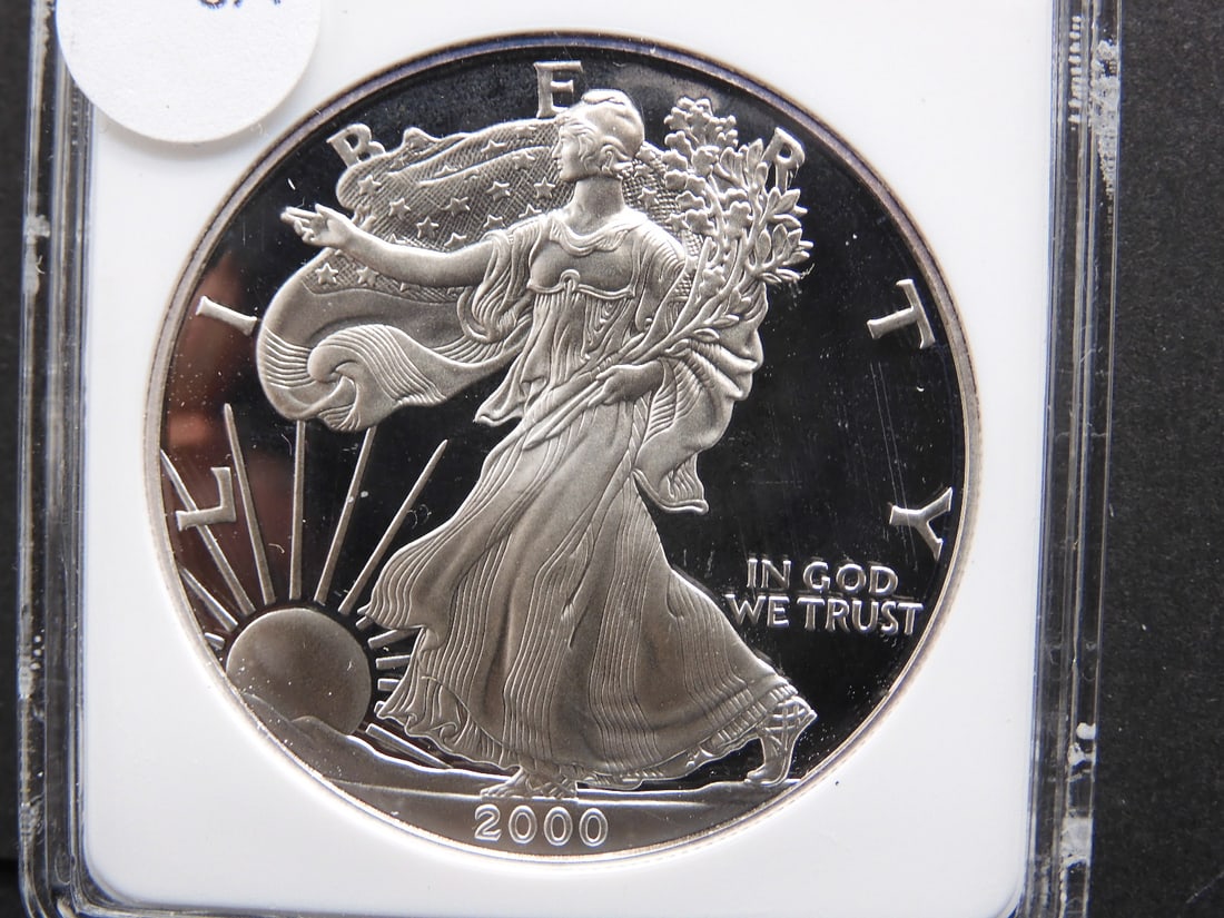 2000-P Proof American Silver Eagle ANACS Graded PF69 Heavy Cameo (1 of 3)