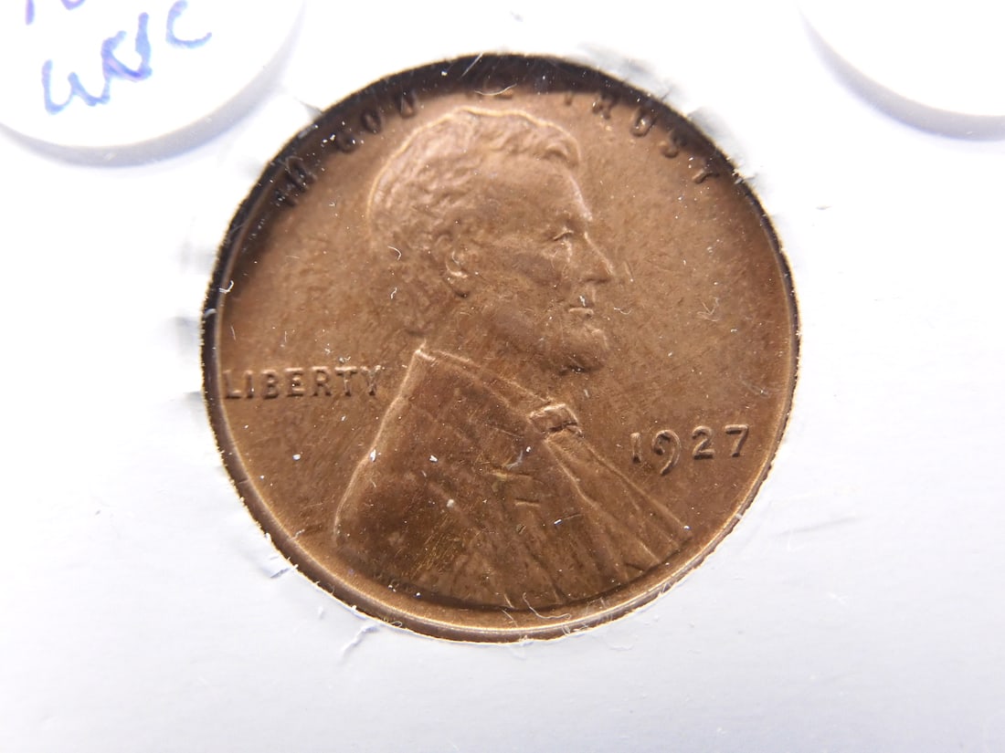 1927 Brown Uncirculated Lincoln Wheat Cent (1 of 3)