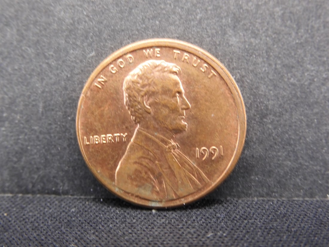 1991 5% Off-Center Lincoln Memorial Cent (1 of 2)