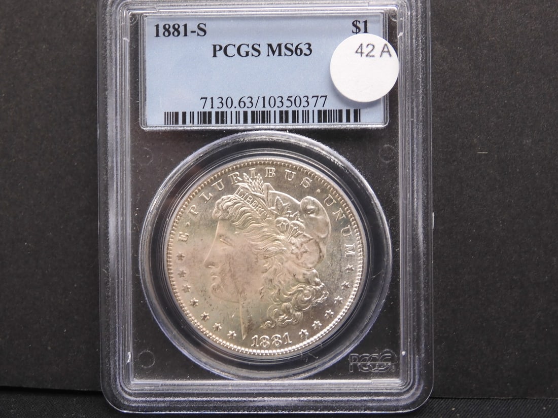 1881-S Morgan Silver Dollar PCGS Graded MS63 (1 of 3)