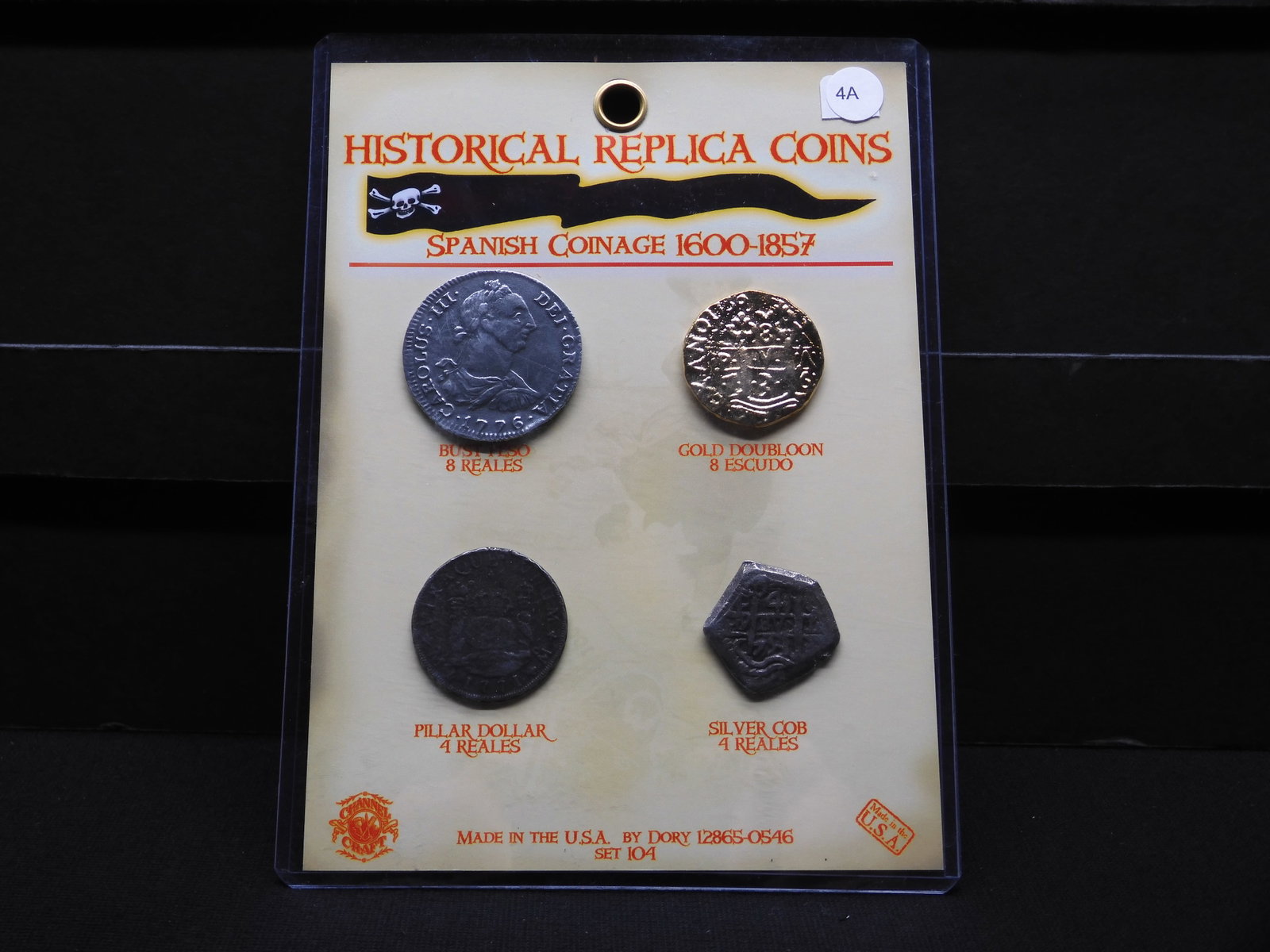 REPLICA- Historical Replicas of Four Old Spanish Coins From 1600-1857: REPLICA- Historical Replicas of Four Old Spanish Coins From 1600-1857