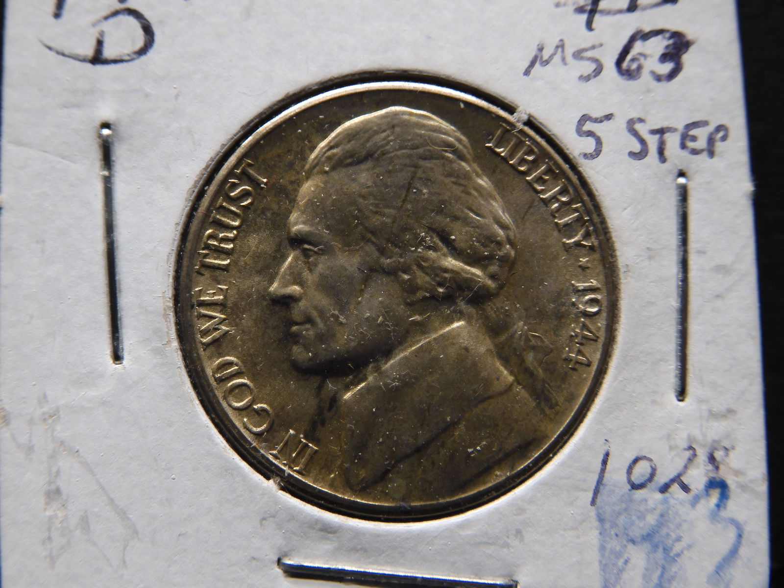 1944-D Uncirculated Full Step 35% Silver Jefferson War Nickel (1 of 3)