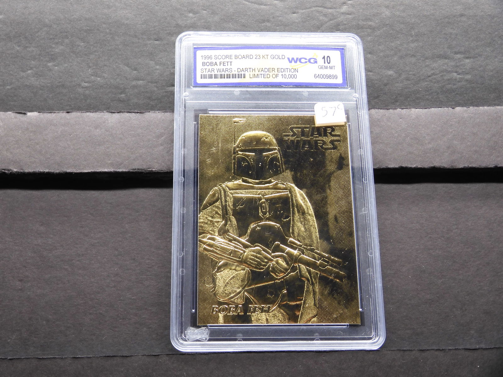 Star Wars, BOBA FETT, 23KT Gold, Sealed, Gem 10 Mint, Limited of 10,000, Darth Vader Edition! (1 of 4)