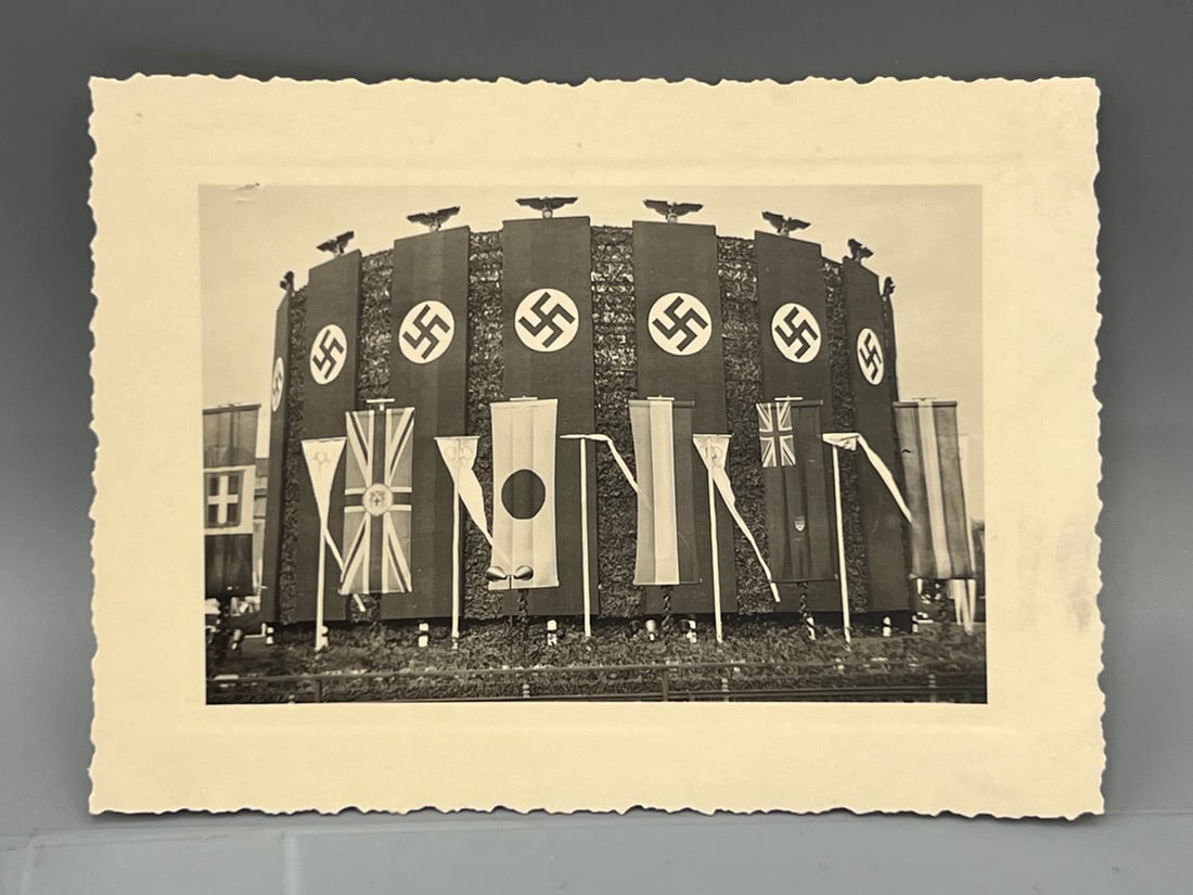 Rare 1936 Berlin Summer Olympics Stadium Photo - Dated Writing on Back (1 of 2)
