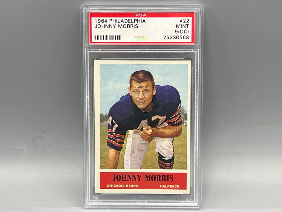 1964 Philadelphia #22 Johnny Morris PSA 9 OC: 1964 Philadelphia #22 Johnny Morris PSA 9 OC
